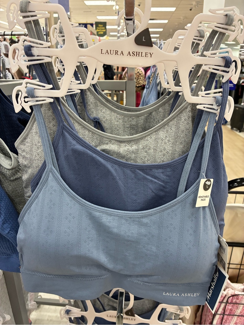 Laura Ashley Blue & Light Blue Seamless Bralette Duo